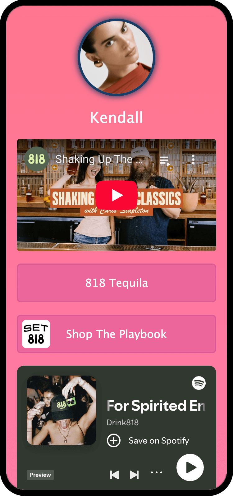 Screenshot of biolink page examples
