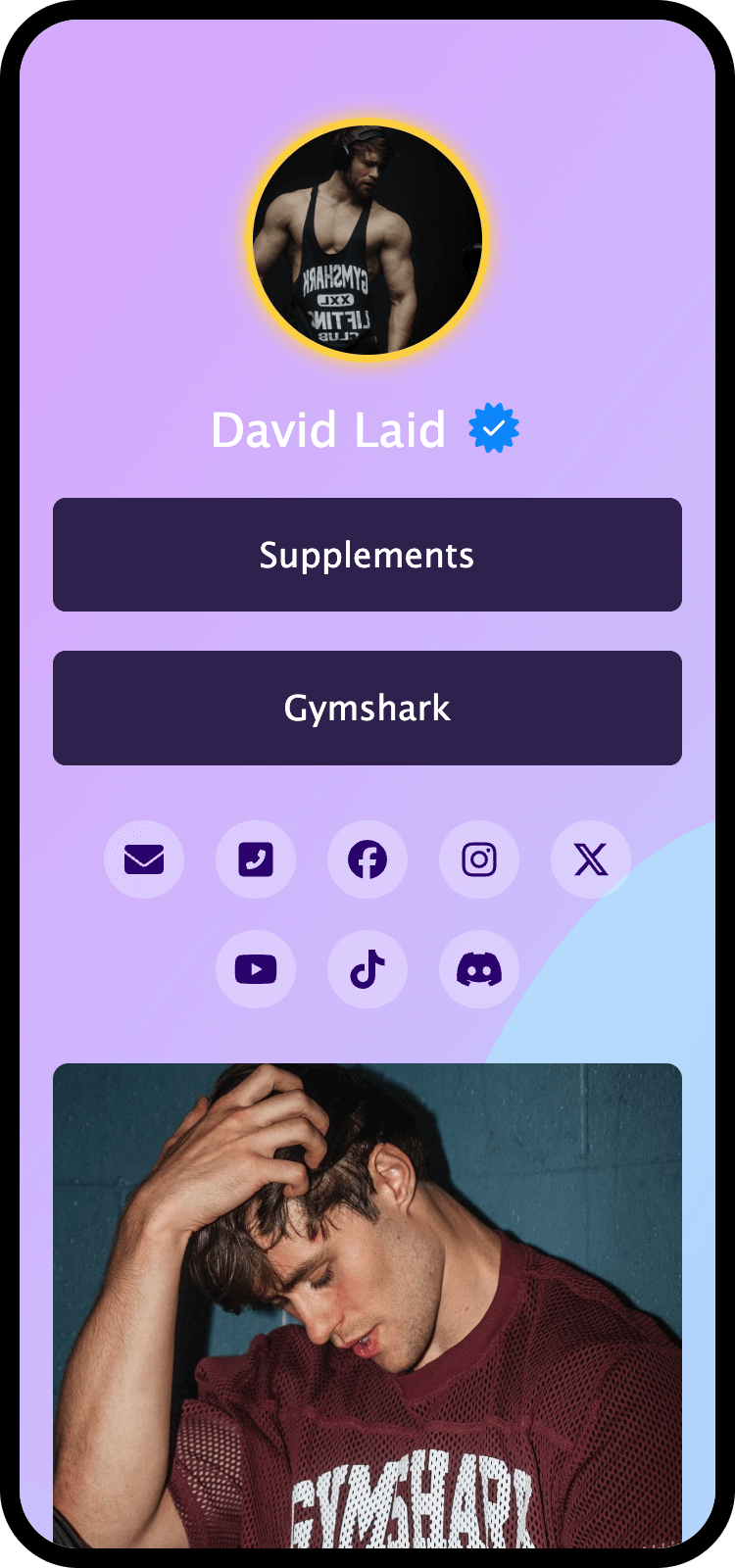 Screenshot of biolink page examples