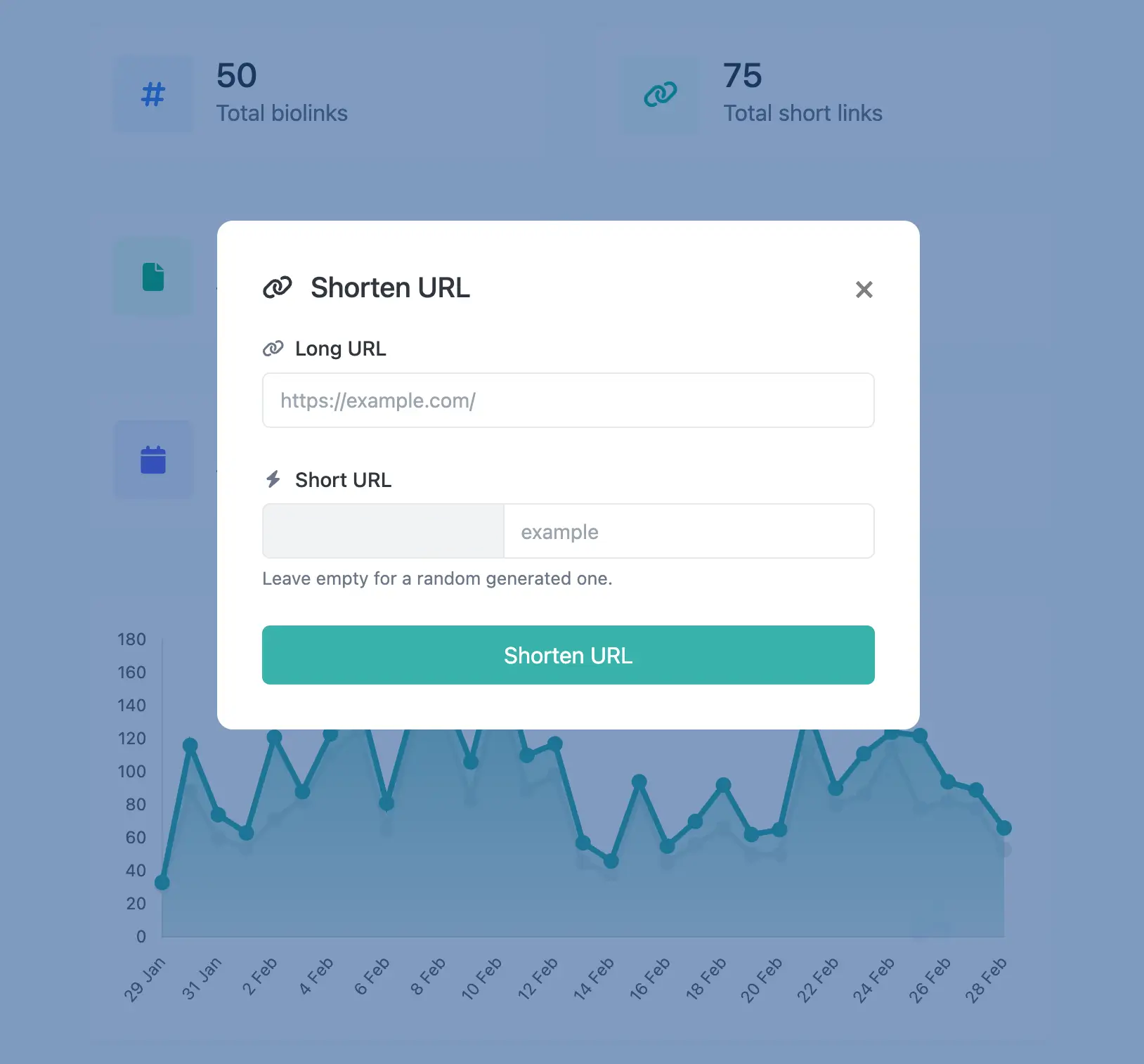 Screenshot of the app short URL editing page